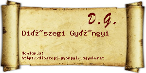 Diószegi Gyöngyi névjegykártya