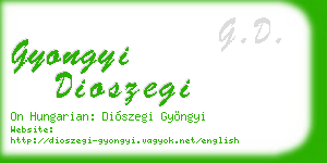 gyongyi dioszegi business card